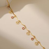 Copper Heart Shape Letter Pendant Adjustable Anklet Wholesale Jewelry Nihaojewelry main image 4