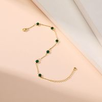 Copper Green Zircon Simple Adjustable Fine Anklet Jewelry Wholesale Nihaojewelry main image 5