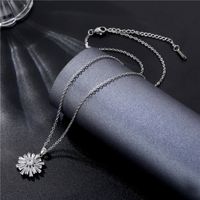 Korean Style Micro-inlaid Zircon Three-dimensional Snowflake Pendant Clavicle Chain Wholesale Nihaojewelry main image 5