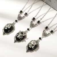 New Halloween Animal Witch Spider Skull Pendent Necklace Wholesale Nihaojewelry main image 4