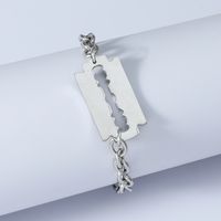 Titanium Steel Fashion Razor Blade Pendant Bracelet Necklace Earrings Wholesale Jewelry Nihaojewelry main image 3
