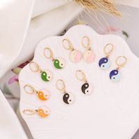Retro Clashing Color Tai Chi Earrings Wholesale Nihaojewelry main image 1