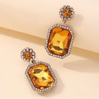 Fashion Geometric Square Diamond Alloy Earrings Wholesale Nihaojewelry main image 4