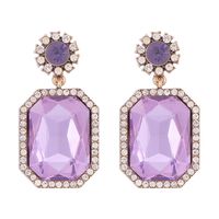 Fashion Geometric Square Diamond Alloy Earrings Wholesale Nihaojewelry sku image 3