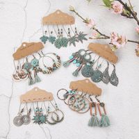 Bohemian 3-piece Hollow Tassel Earring Set Wholesale Nihaojewelry main image 2