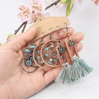 Bohemian 3-piece Hollow Tassel Earring Set Wholesale Nihaojewelry main image 3