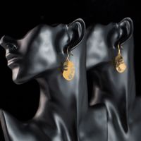 Simple Three-dimensional Hollow Abstract Face Stainless Steel Earrings Wholesale Nihaojewelry main image 5