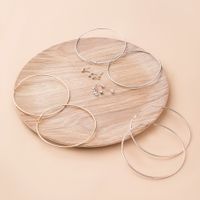 Simple Pearl Frosted Large Circle 9-piece Earrings Wholesale Nihaojewelry main image 4