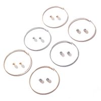 Simple Pearl Frosted Large Circle 9-piece Earrings Wholesale Nihaojewelry main image 6