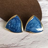 Vintage Blue Enamel Flower Drop Pendant Earrings Wholesale Nihaojewelry main image 6