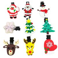 Christmas Ornaments Santa Claus Tree Elk Children's Hairpin Wholesale Nihaojewelry main image 1