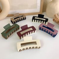 Korean Style Matte Frosted Two-color Square Hair Clip Wholesale Nihaojewelry main image 5