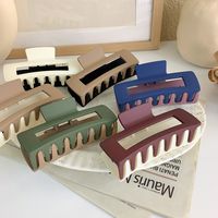Korean Style Matte Frosted Two-color Square Hair Clip Wholesale Nihaojewelry main image 4
