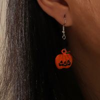 Halloween Series Ghost Face Pumpkin Ear Hooks Wholesale Nihaojewelry main image 1
