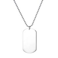 Hip-hop Style Stainless Steel Square Oval Smooth Necklace Wholesale Nihaojewelry sku image 1
