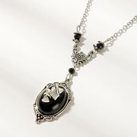 New Halloween Animal Witch Spider Skull Pendent Necklace Wholesale Nihaojewelry sku image 1