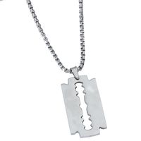 Titanium Steel Fashion Razor Blade Pendant Bracelet Necklace Earrings Wholesale Jewelry Nihaojewelry sku image 4