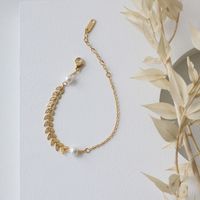 Wheat Ear Pearl Y-shaped Adjustable Bead Titanium Steel Necklace Wholesale Nihaojewelry sku image 1