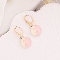 Retro Clashing Color Tai Chi Earrings Wholesale Nihaojewelry sku image 5