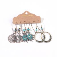 Bohemian 3-piece Hollow Tassel Earring Set Wholesale Nihaojewelry sku image 2