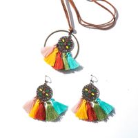 Farbe Quaste Böhmischen Stil Lange Halskette Ohrringe Set Großhandel Schmuck Nihaojewelry sku image 1