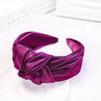 Women's Glam Solid Color Plastic Criss Cross Hair Band main image 3
