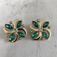 Retro Green Enamel Square Water Drop Pendant Earrings Wholesale Nihaojewelry sku image 4
