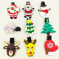 Christmas Ornaments Santa Claus Tree Elk Children's Hairpin Wholesale Nihaojewelry sku image 1