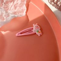 Cute Cartoon Flower Piggy Hairpin Wholesale Nihaojewelry sku image 1