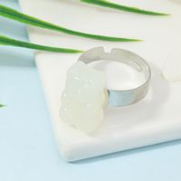 Fashion Simple Solid Color Resin Multi-color Bear Ring Wholesale Nihaojewelry sku image 1