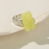 Fashion Simple Solid Color Resin Multi-color Bear Ring Wholesale Nihaojewelry sku image 3