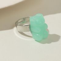 Fashion Simple Solid Color Resin Multi-color Bear Ring Wholesale Nihaojewelry sku image 4
