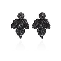 Boucles D&#39;oreilles Pendantes En Forme De Feuille Géométrique De Peinture En Métal En Gros Nihaojewelry sku image 1