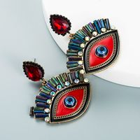 Retro Clashing Color Devil's Eye Drop Earrings Wholesale Nihaojewelry sku image 2