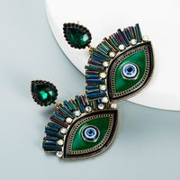 Retro Clashing Color Devil's Eye Drop Earrings Wholesale Nihaojewelry sku image 3