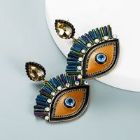 Retro Clashing Color Devil's Eye Drop Earrings Wholesale Nihaojewelry sku image 6