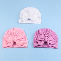 Creative Fan-shaped Solid Color Bowknot Children's Headband Wholesale Nihaojewelry main image 3