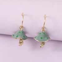 Creative Dot Oil Small Mushroom Alloy Earrings Wholesale Nihaojewelry main image 4