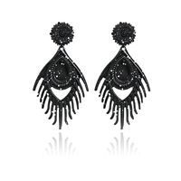 Paint Geometric Flower Feather Pendant Earrings Wholesale Nihaojewelry main image 1