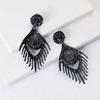 Paint Geometric Flower Feather Pendant Earrings Wholesale Nihaojewelry main image 5