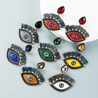 Retro Clashing Color Devil's Eye Drop Earrings Wholesale Nihaojewelry main image 1
