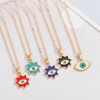 Fashion Eight-pointed Star Eye Pendent Alloy Necklace Wholesale Nihaojewelry main image 2