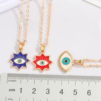 Fashion Eight-pointed Star Eye Pendent Alloy Necklace Wholesale Nihaojewelry main image 3