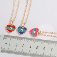 New Heart Blue Eye Multicolor Irregular Pendant Clavicle Chain Wholesale Nihaojewelry main image 3