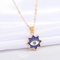 Fashion Eight-pointed Star Eye Pendent Alloy Necklace Wholesale Nihaojewelry sku image 3