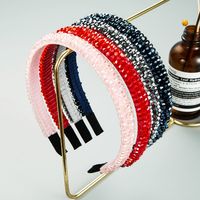 4 Pcs Wide Solid Color Crystal Headband Wholesale Nihaojewelry main image 2