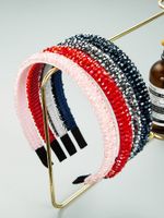 4 Pcs Wide Solid Color Crystal Headband Wholesale Nihaojewelry main image 3