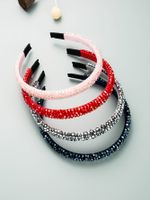 4 Pcs Wide Solid Color Crystal Headband Wholesale Nihaojewelry main image 5