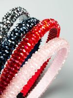 4 Pcs Wide Solid Color Crystal Headband Wholesale Nihaojewelry main image 6