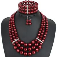 Fashion Beads  Necklacegeometric (dark Red)  Nhct0158-dark Red sku image 5